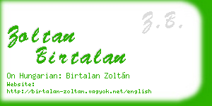 zoltan birtalan business card